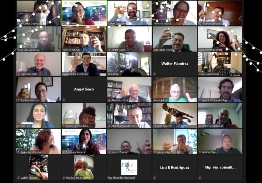 Celebrating together! MGI Worldwide CPAAI members gather virtually for year-end round-up and festive toast!
