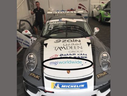 Accounting group MGI Worldwide makes its racing debut appearing on a Porsche in a GP3 series