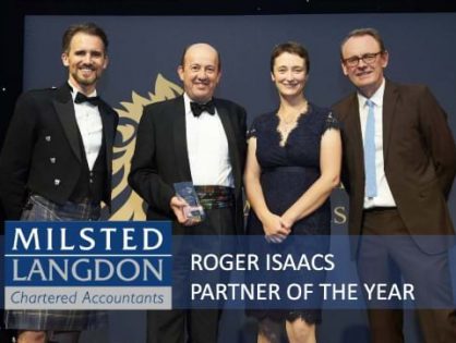 Roger Isaacs, Partner at Milsted Langdon and Chairman of MGI Worldwide, wins the prestigious British Accountancy Award of Partner of the Year