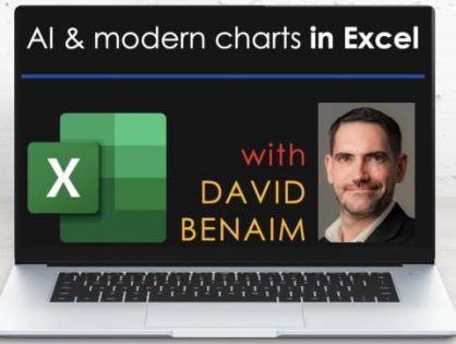 Do you use Excel? Are you aware of its many NEW features? Watch our ‘AI & modern charts in Excel’ with David Benaim, now available on demand