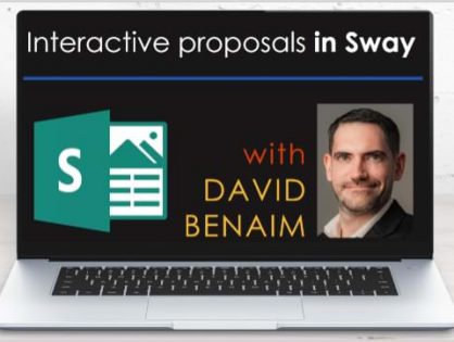 Learn with David Benaim how to create visually compelling and interactive presentations using Sway, a web-hosted app from Microsoft