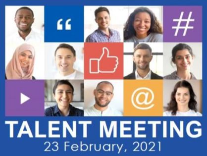 Calling all young talent! Registration now open for the 2021 Talent Meeting! Join us on 23 February, FREE of charge