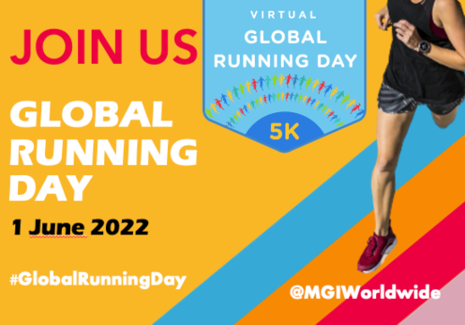 Join us to celebrate Global Running Day this year on Wednesday 1 June!