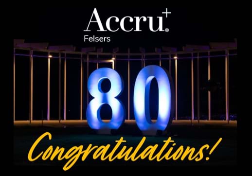 MGI Worldwide congratulates Accru Felsers, Sydney, on celebrating their milestone 80th Anniversary!