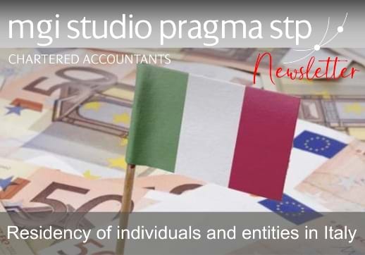 MGI Studio Pragma publishes detailed overview of the Italian residency requirements for individuals and companies